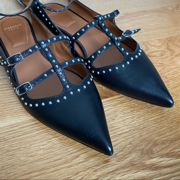 New Givenchy Studded Leather Ballet Flat - Picture 3 of 9